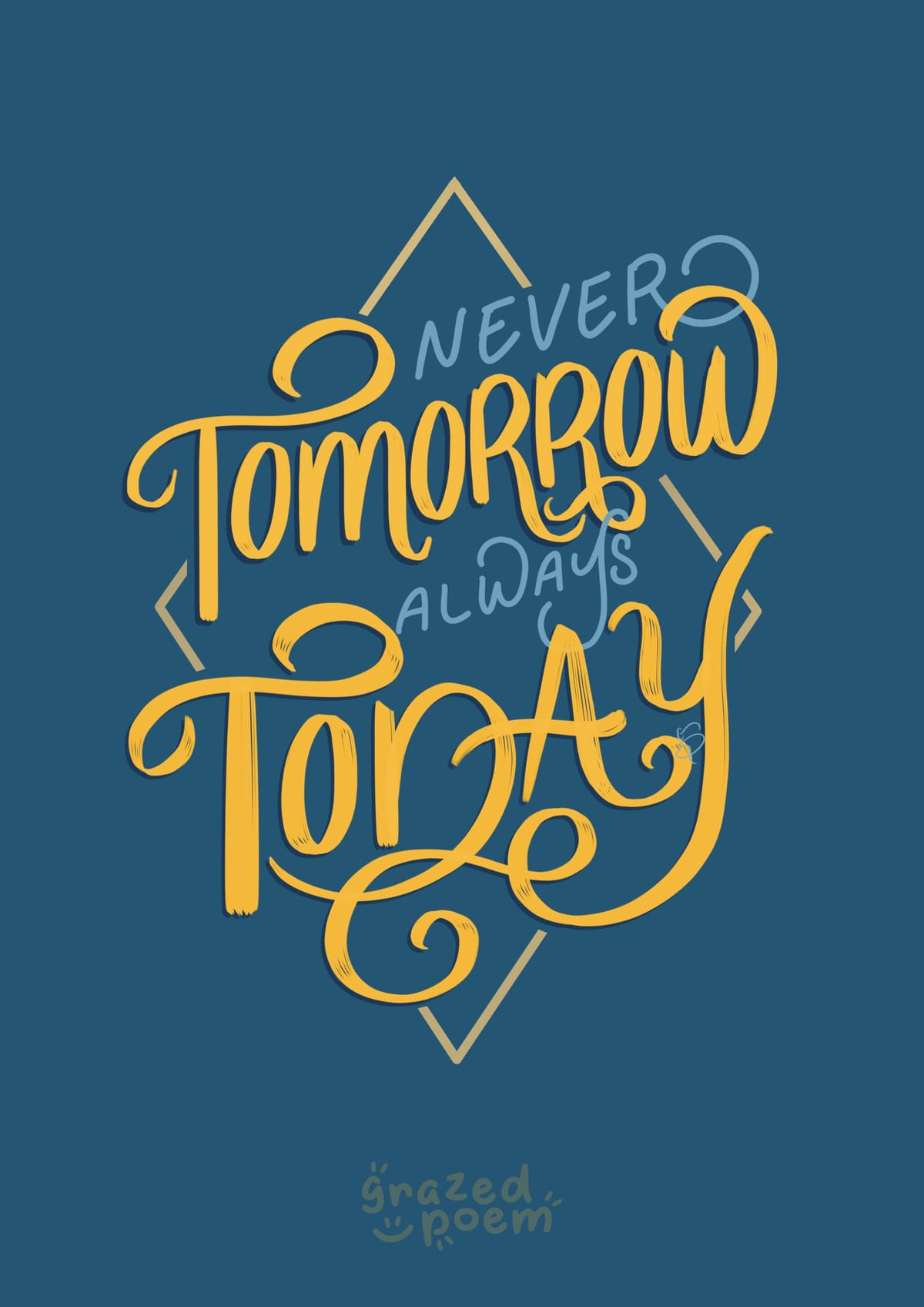 Never tomorrow, always today