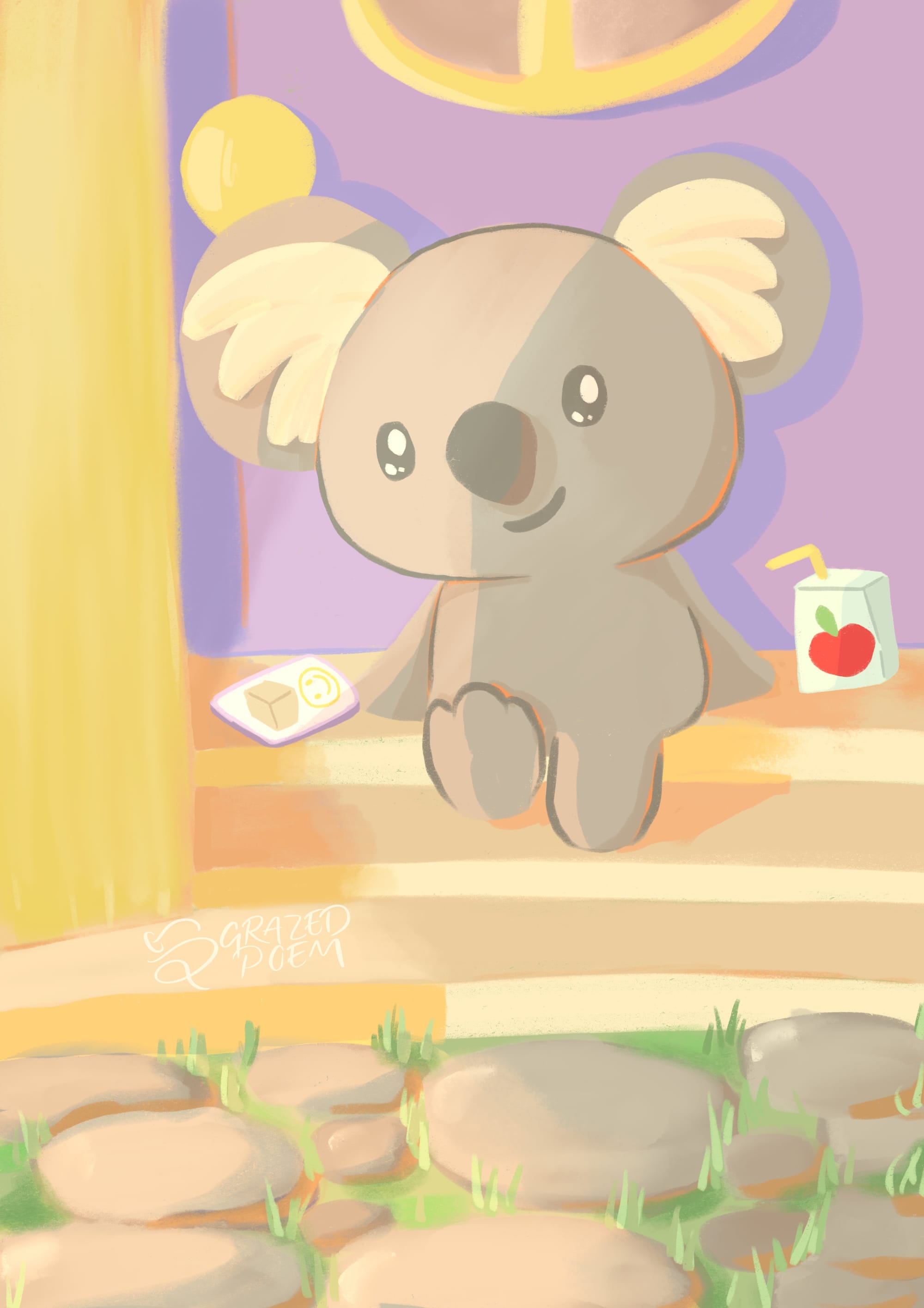 Koala waiting for his parcel